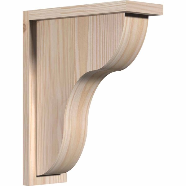Ekena Millwork Carmel Smooth Corbel w/Backplate, Douglas Fir, 5 1/2"W x 14"D x 18"H COR06X14X18CAR01SDF - main